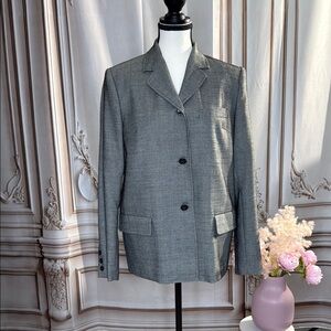 Fendi Gray Blazer Tailored Fit Professional Style